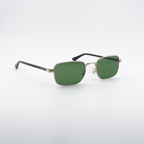 Montblanc MB0339S 002 Sunglasses Havana/Gold Square Frame, Green Lenses main image 7